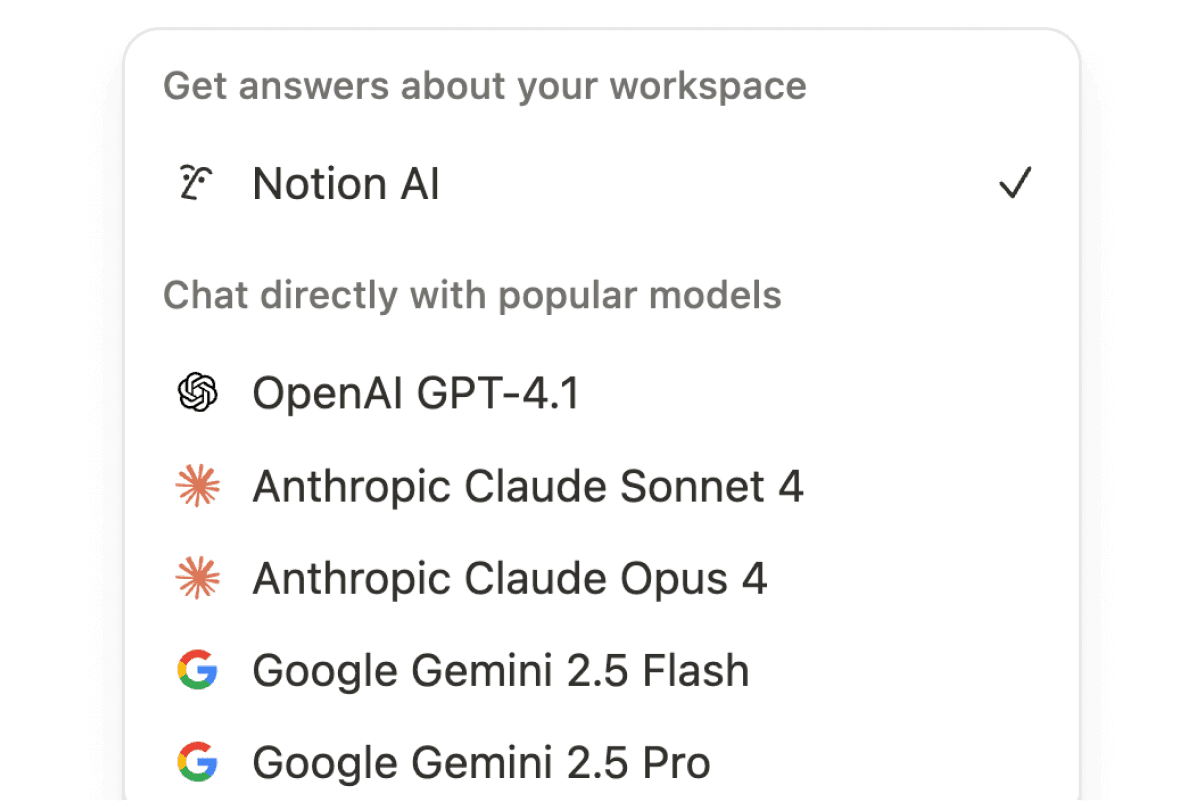 Model picker