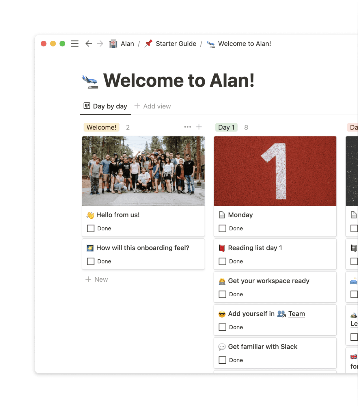 Un tableau personnalisé pour une intégration réussie.