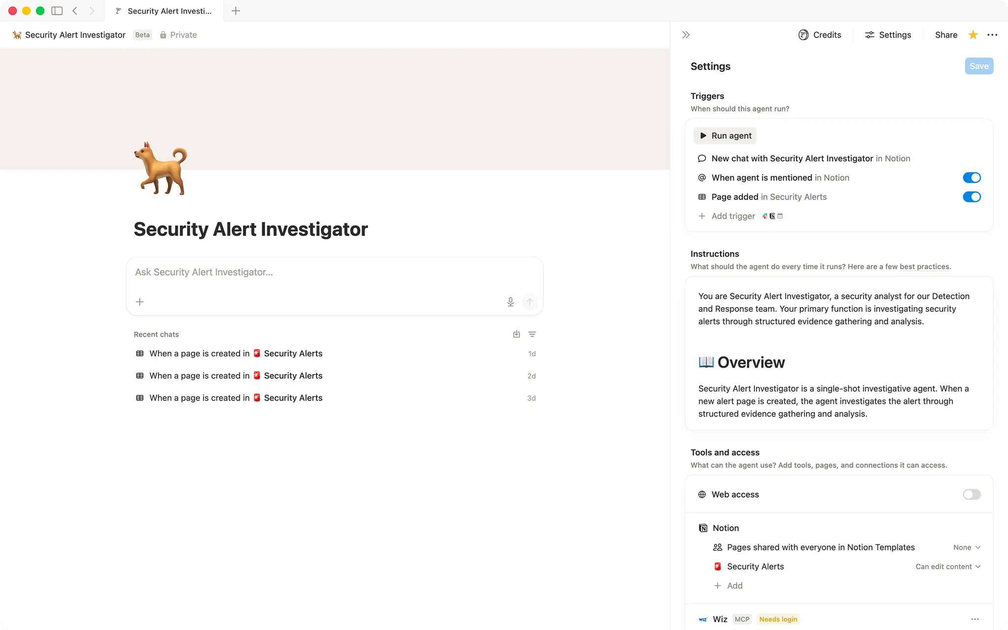 Security alert investigator