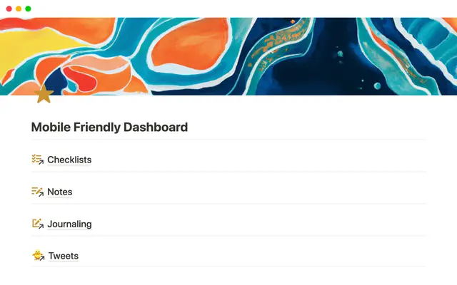 Mobile Friendly Dashboard